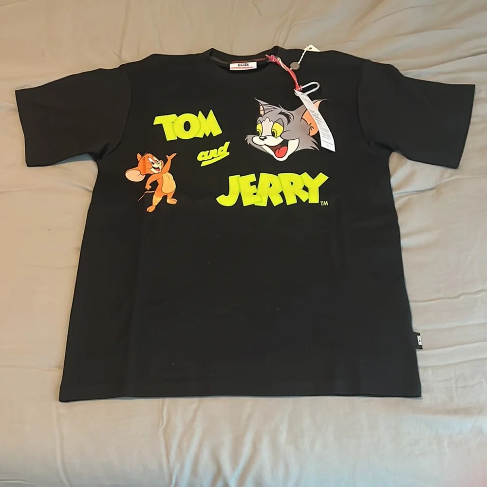 $320 GCDS x Tom & Jerry Short Sleeve Heavyweight Made In Italy Tee Size S NWT - Picture 1 of 8